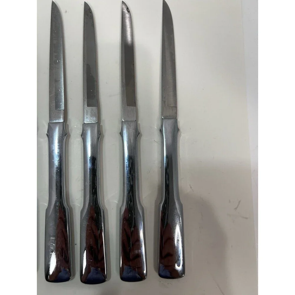 7 Towle Byfield Stainless Steel Steak Knives Discontinued 8.5” MCM 1970’s